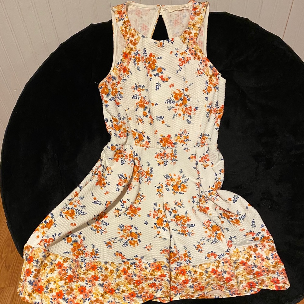 Cream flowered dress